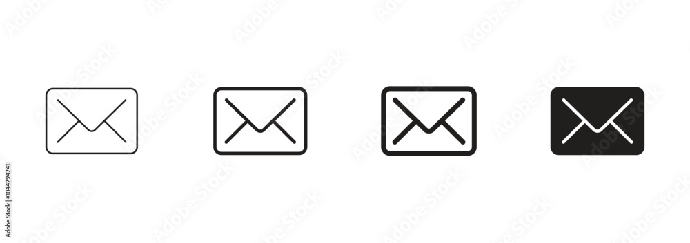 Envelope icon set. Email icon vector Envelope icon set. Email icon vector