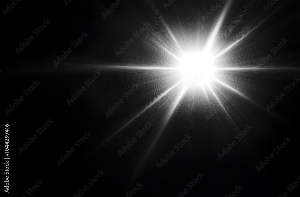 Light leaks and lens flare on a black background, with a glowing sun and lens flares Light leaks and lens flare on a black background, with a glowing sun and lens flares