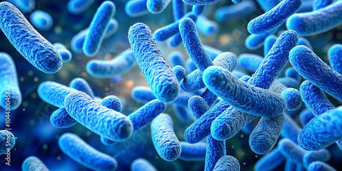 close-up view of bacteria thriving in a microscopic world.
The intricate details of bacterial life illuminated under magnification.