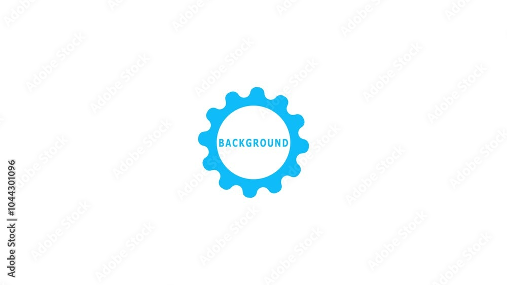 Gear with background text animation concept Gear with background text animation concept