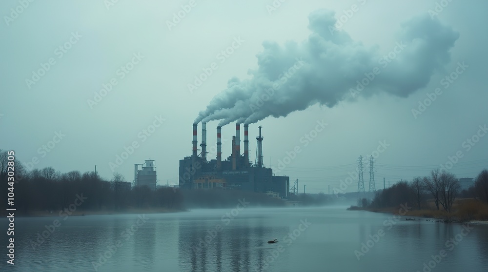 Industrial Factory Emits Smoke Impacting Nearby Water Body Industrial Factory Emits Smoke Impacting Nearby Water Body