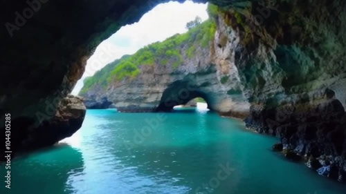 a very beautiful cave like in heaven