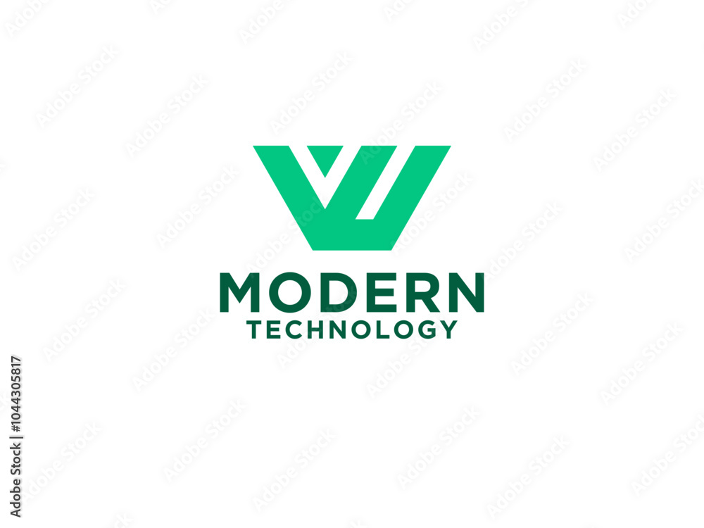 Initial Letter W or Logo Geometric Triangle Rounded. Initial Letter W or Logo Geometric Triangle Rounded.