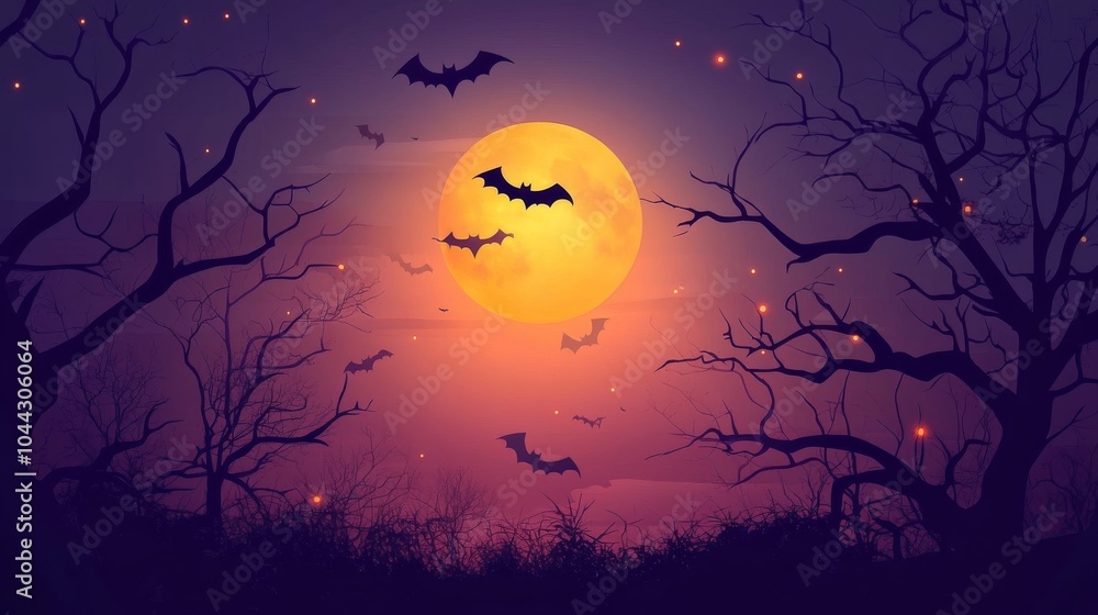 happy halloween, halloween night background, Halloween Background, holloween party. Happy halloween card template design. moon, tree, bat. happy halloween, halloween night background, Halloween Background, holloween party. Happy halloween card template design. moon, tree, bat.