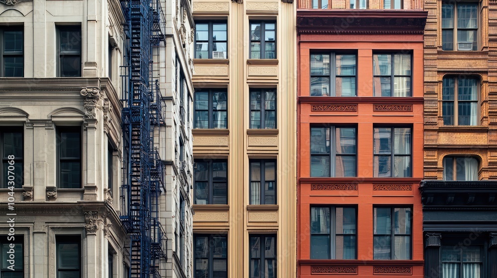 Vibrant Cityscape with Diverse Architectural Styles Vibrant Cityscape with Diverse Architectural Styles