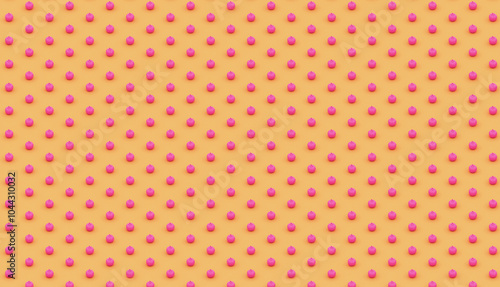 Halloween themed background, 3D art render pink pumpkins pattern in a orange background, small pumpkins