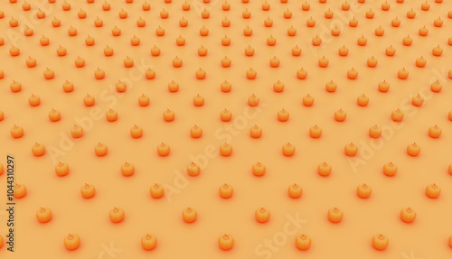 3D art render patterns of pumpkins with yellow background big size in high quality resolution halloween theme