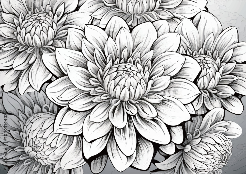 black and white chrysanthemum black and white chrysanthemum