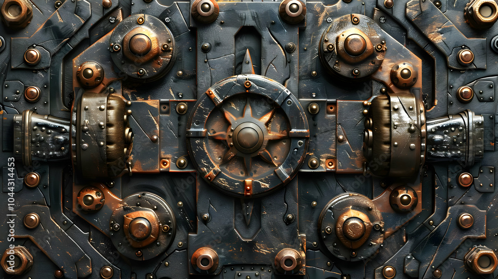 Industrial Metal Gear 3D Illustration Industrial Metal Gear 3D Illustration
