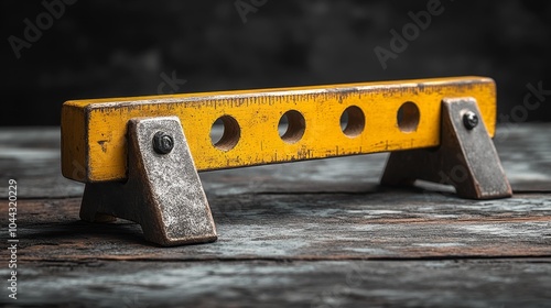 Vintage carpenter's level mockup with rustic texture on isolated background ideal for construction tools branding and design.. Generative AI photo