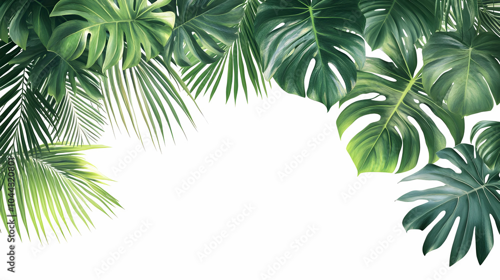Tropical Leaf Frame, leaves, border, foliage, green, palm Tropical Leaf Frame, leaves, border, foliage, green, palm