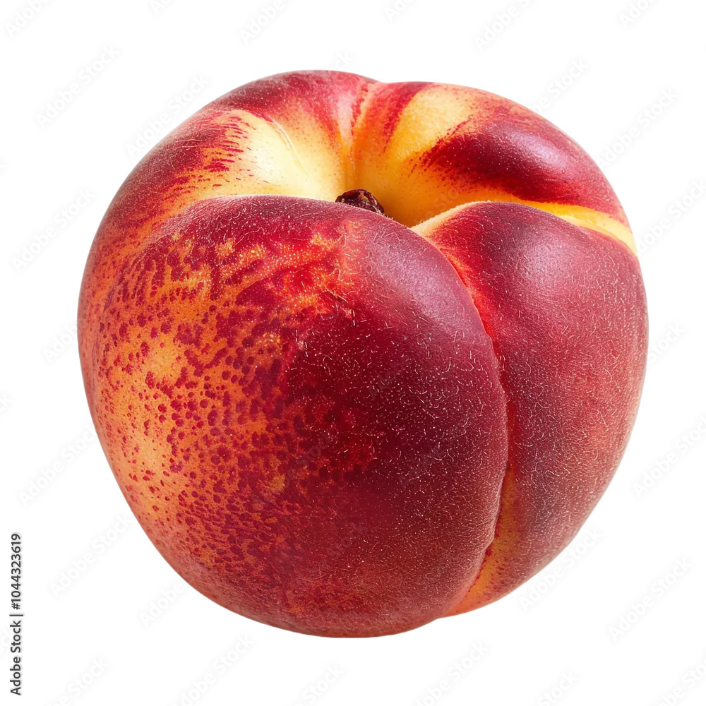 Obraz premium Peach Isolated on a Transparent Background