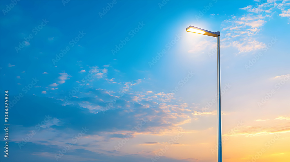 Street Light Against a Dramatic Sky, street lamp, lamppost, light post, sunset, sunrise Street Light Against a Dramatic Sky, street lamp, lamppost, light post, sunset, sunrise