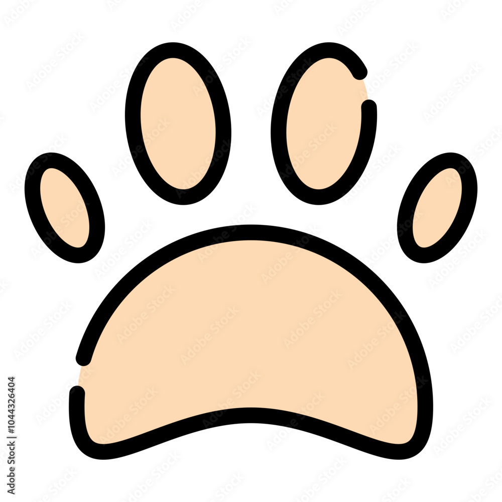 animal print paw icon animal print paw icon