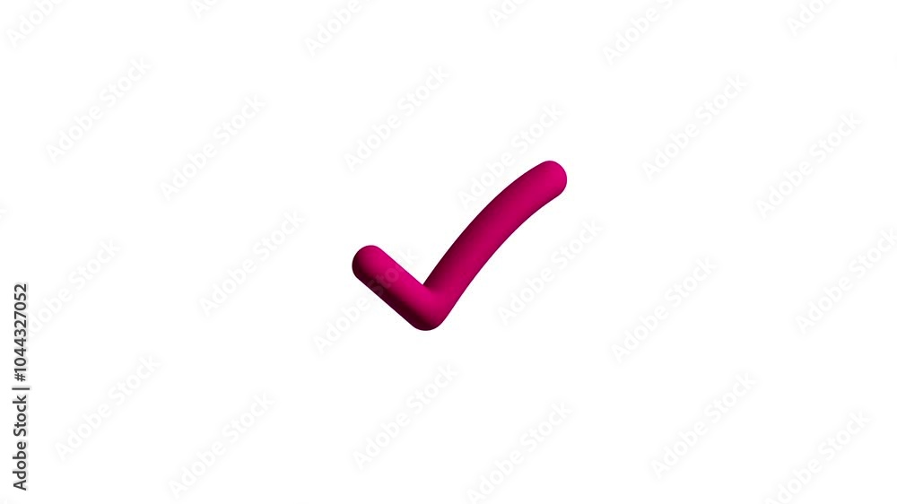 3D Check mark icon animation, positive symbol, tick mark icon, confirm, correct concept animation 3D Check mark icon animation, positive symbol, tick mark icon, confirm, correct concept animation