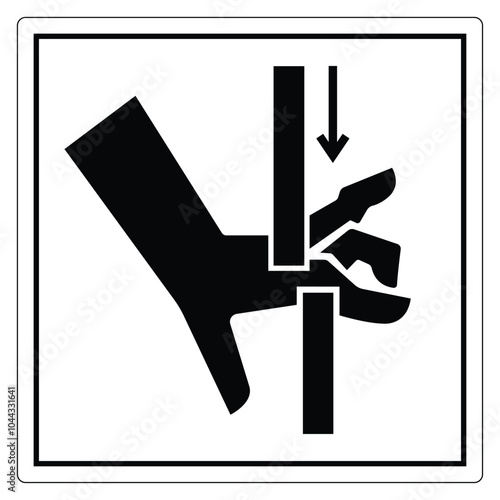 Caution Sign for Hand Injury Prevention