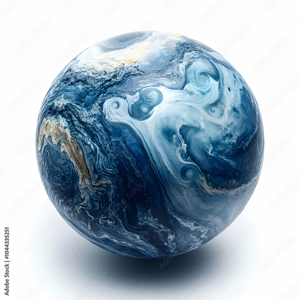Abstract Blue and White Marble Globe, sphere, 3d, rendering, design, pattern Abstract Blue and White Marble Globe, sphere, 3d, rendering, design, pattern