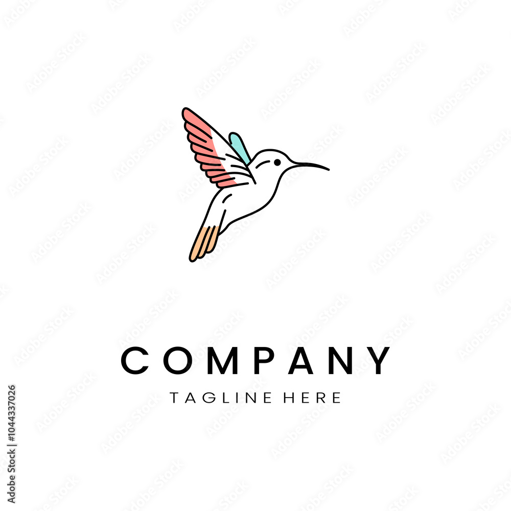 minimalistic and simple hummingbird vector line art with a bit of color, on a white background
minimalistic and simple hummingbird vector line art with a bit of color, on a white background