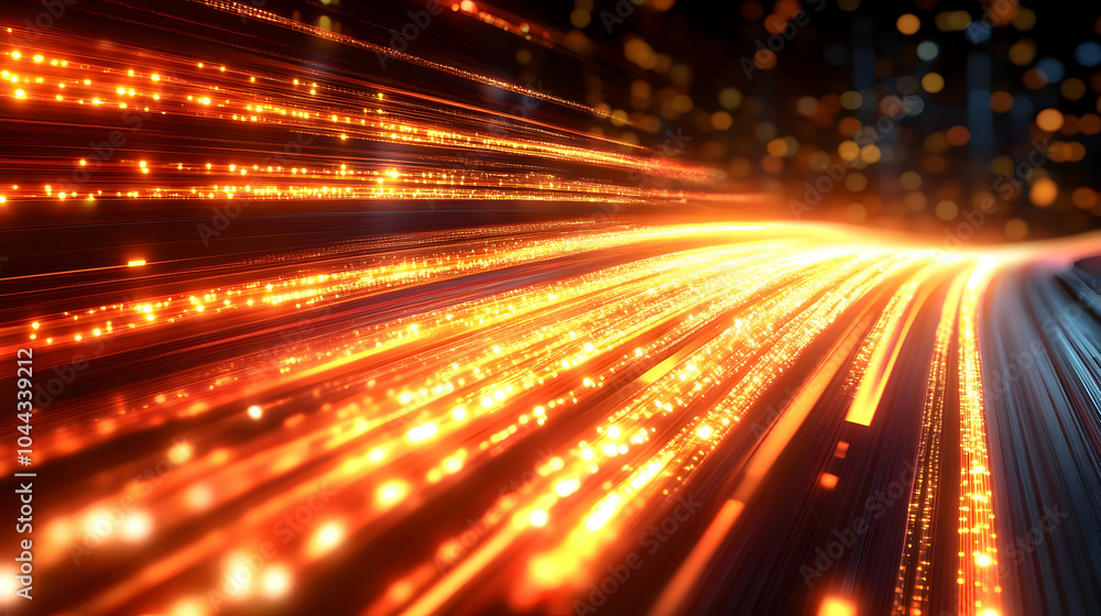 Abstract glowing orange lines in a dark background, art, bright, colorful, concept, design Abstract glowing orange lines in a dark background, art, bright, colorful, concept, design