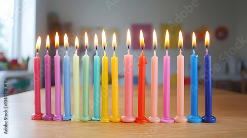 Colorful Birthday Candles, colorful candles, rainbow candles, party candles, birthday party, celebration