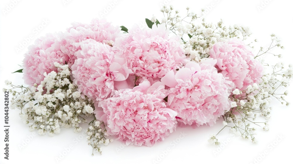 Fototapeta premium Delicate Blush Pink Peony Arrangement