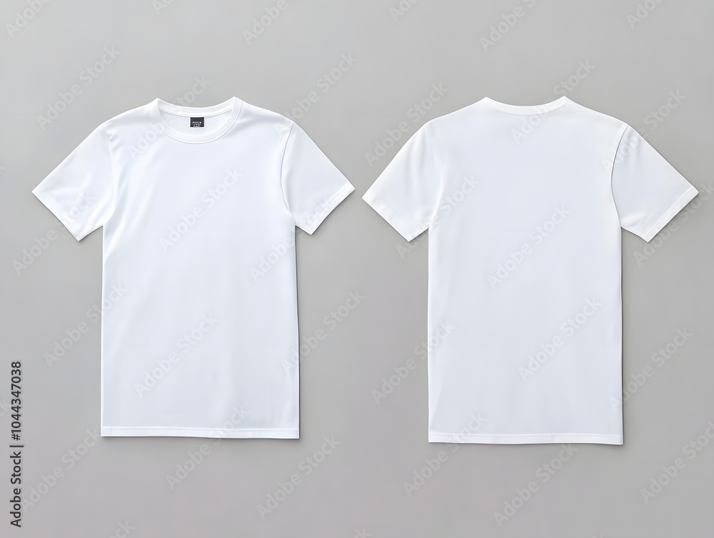 Fototapeta premium 2白いTシャツ 前後 Gererated AI