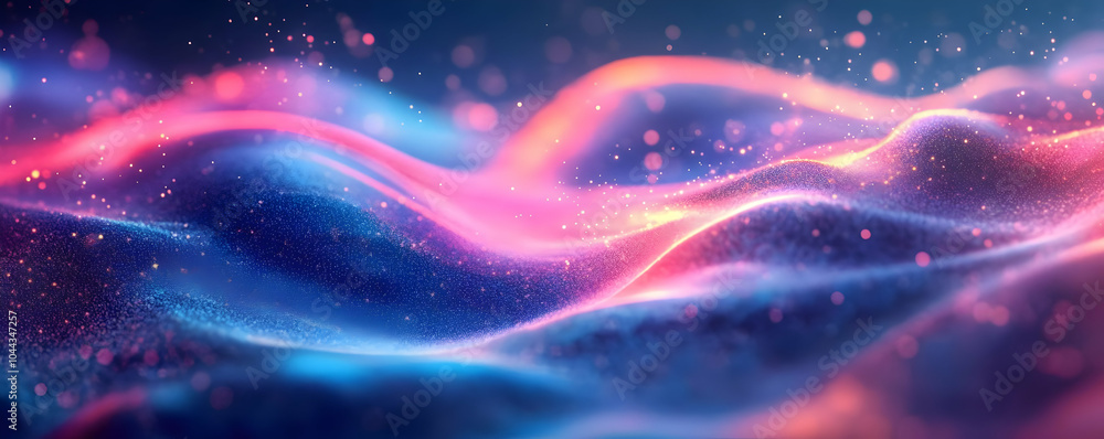 Abstract Background with Pink and Blue Waves Abstract Background with Pink and Blue Waves