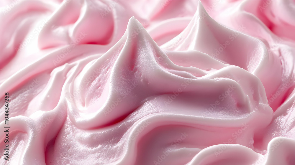 Obraz premium Close-up of Pink Whipped Cream, frosting, dessert, bakery, sweet, confectionery