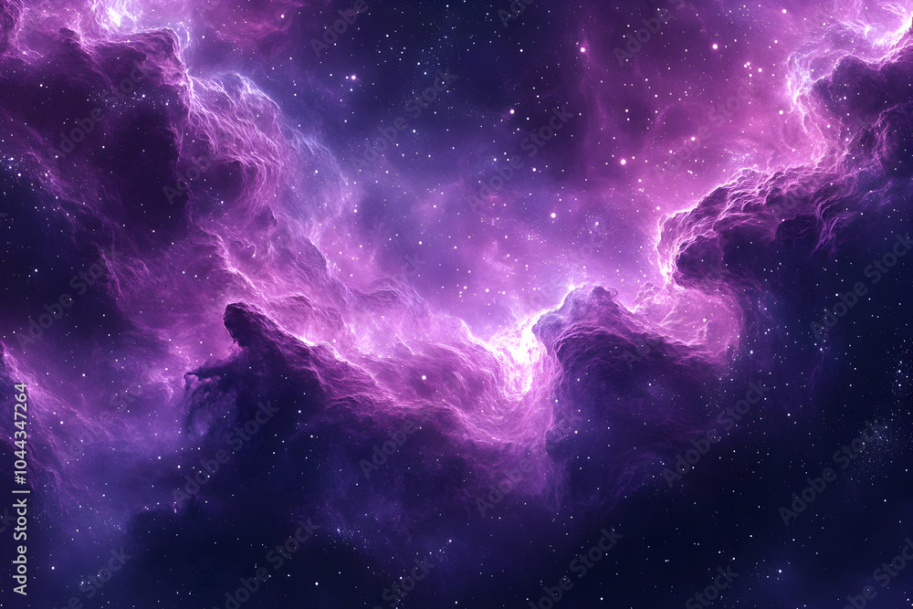 Cosmic Purple Nebula Abstract Background Illustration Cosmic Purple Nebula Abstract Background Illustration