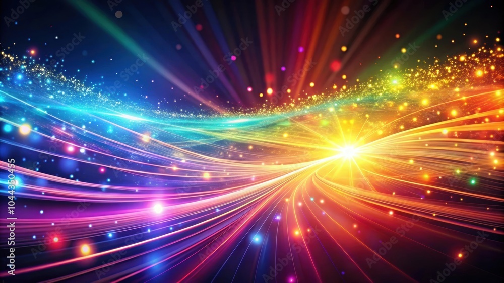 Colorful abstract light trail with glowing particles background, abstract, colorful, motion, glow, light trail, multi-color Colorful abstract light trail with glowing particles background, abstract, colorful, motion, glow, light trail, multi-color