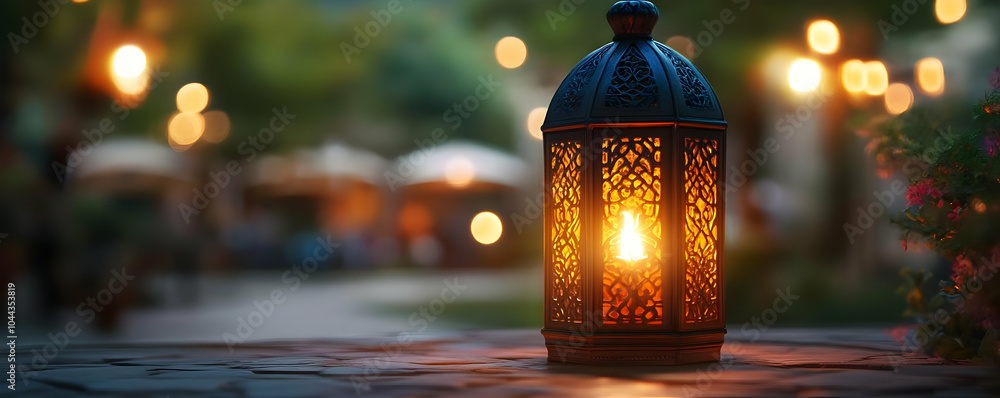 Glowing Lantern Background - Evening Ambiance Glowing Lantern Background - Evening Ambiance