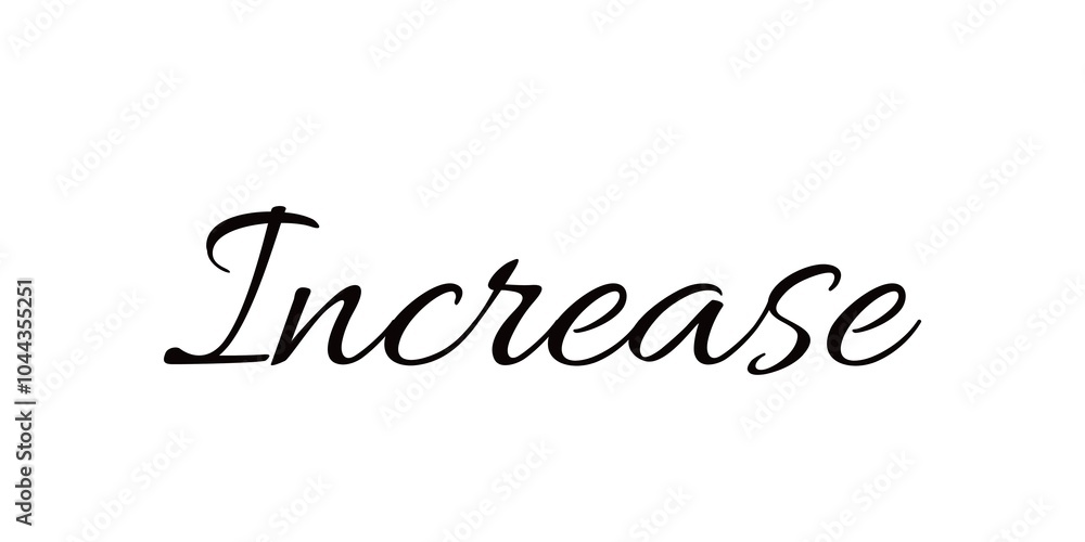 Increase word text isolated on white background. Increase word text isolated on white background.