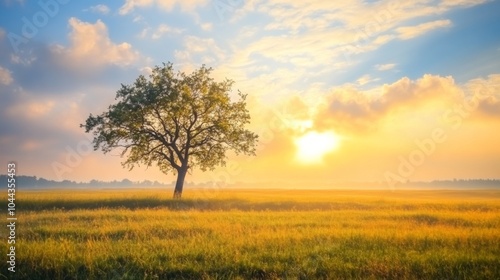 Dramatic Landscape with High Contrast and Studio Lighting