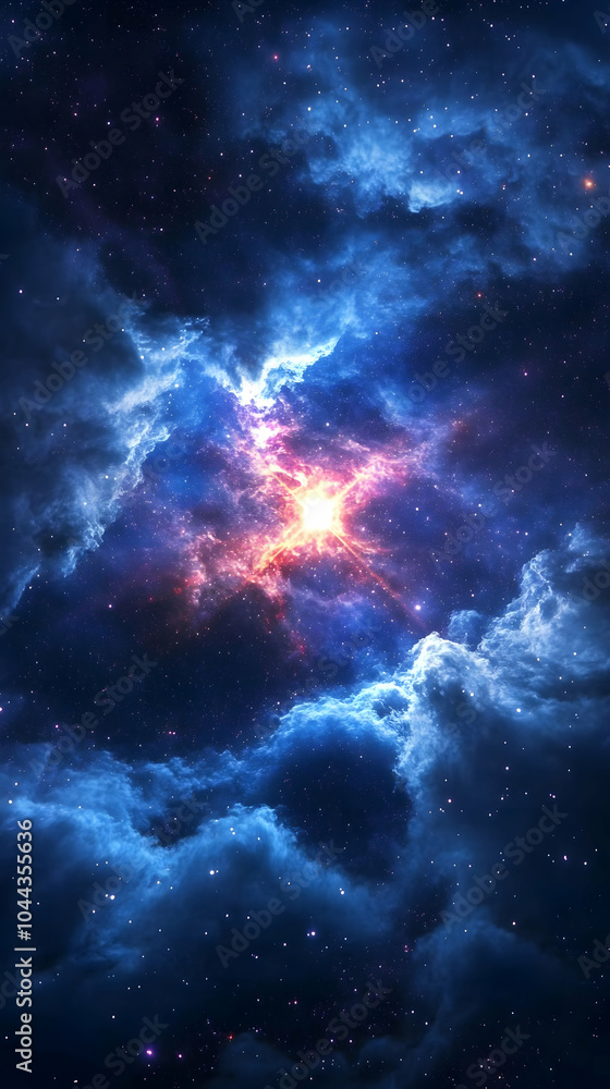 Cosmic Dance Illustration - Nebula, Stars, Galaxy Cosmic Dance Illustration - Nebula, Stars, Galaxy