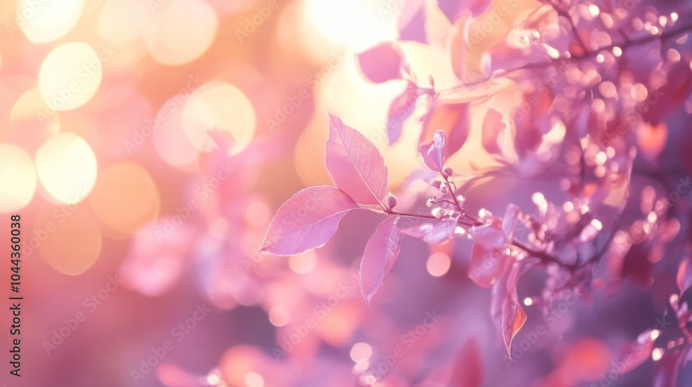 Soft Focus Fall Leaves with Gentle Lighting Background Soft Focus Fall Leaves with Gentle Lighting Background