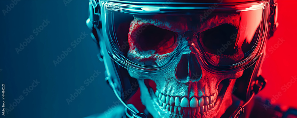 3D Illustration of Skull in Space Helmet 3D Illustration of Skull in Space Helmet