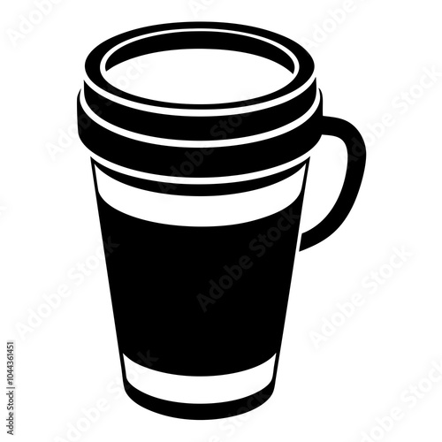 coffee cup silhouette vector illustration