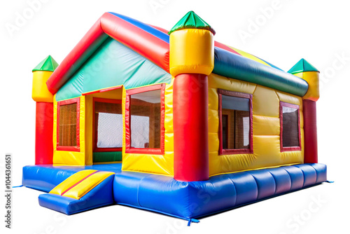 Kids jumping house isolated on white background