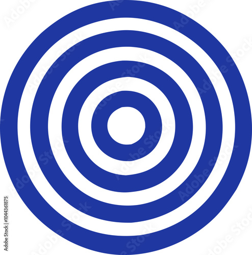 blue and white target