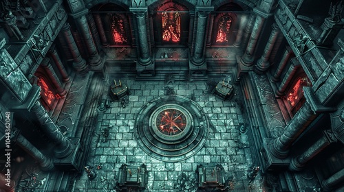 Haunted Chamber: DnD Battlemap Featuring a Vampire's Room Design