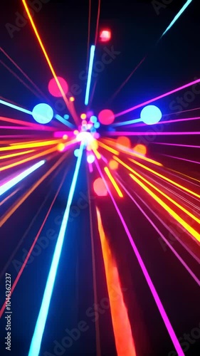 Wallpaper Mural Colorful abstract light streaks in motion Torontodigital.ca