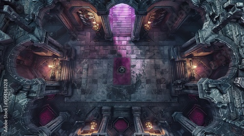 Haunted Chamber: DnD Battlemap Featuring a Vampire's Room Design