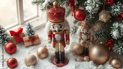 christmas ornament with nutcracker soldier figure