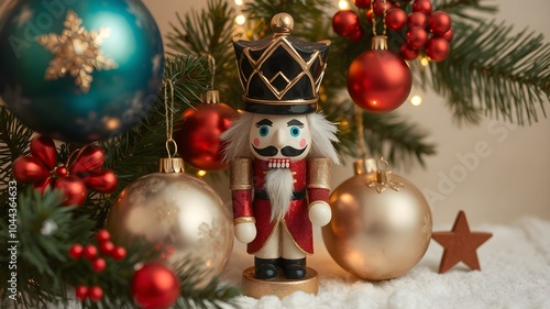 christmas decorations with a nutcracker