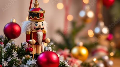 christmas decorations with a nutcracker