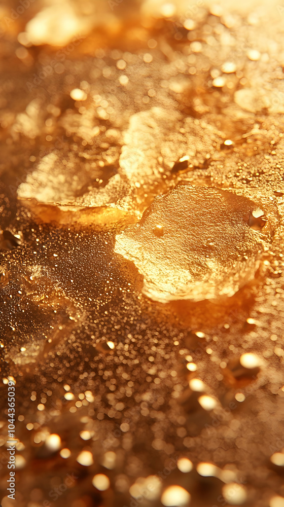 Golden Abstract Background with Bokeh Lights Golden Abstract Background with Bokeh Lights