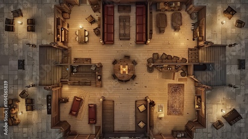 Dark Elegance: Fantasy Battlemap of a Vampire's Room for DnD Encounters
