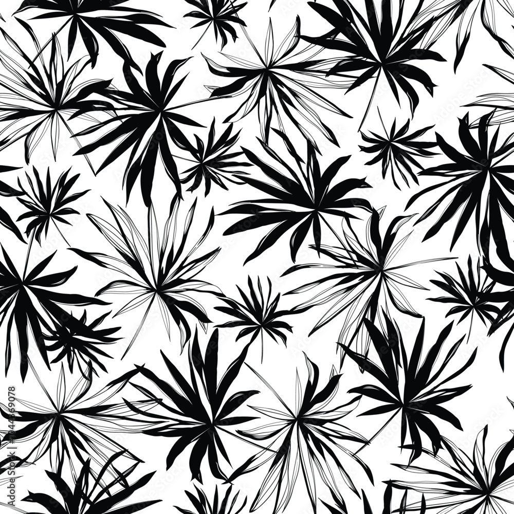 seamless leaves pattern on white background seamless leaves pattern on white background