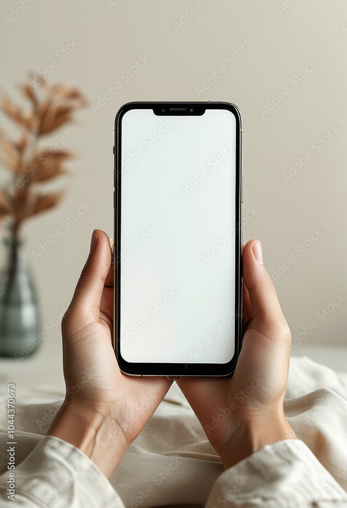 Minimalist mobile phone mockup for customizable designs. Minimalist mobile phone mockup for customizable designs.