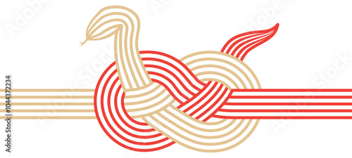 巳年　ヘビをモチーフにした水引き